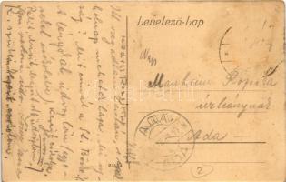 1921 Zenta, Senta; Főgimnázium. Özv. Szlávikné dohánytőzsde kiadása / school (Rb)