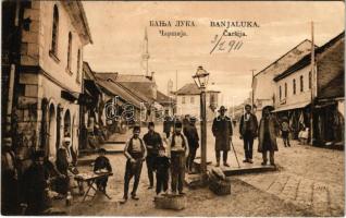 1911 Banja Luka, Banjaluka; Carsija / street, market vendors + K.und K. Milit. Post Banjaluka
