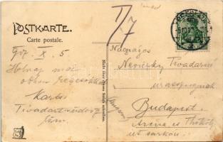 1907 Wroclaw, Breslau; Stadttheater, Keiler & Co. Bank Geschäft / theatre, shop (fl)