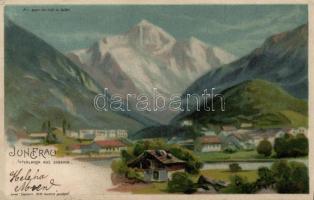 Jungfrau hold to light litho