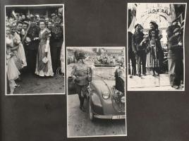 1940 Nagyméretű fotóalbum a II. világháború idejéből, az erdélyi bevonulás, és az azt követő díszsze...