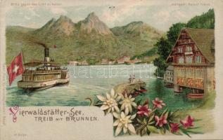 Vierwaldstätter-See hold to light litho