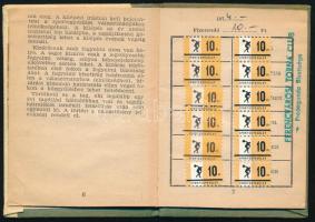 1974 FTC pártoló tag tagsági igazolvány, bélyegekkel, hozzá egy korabeli belépőjegy