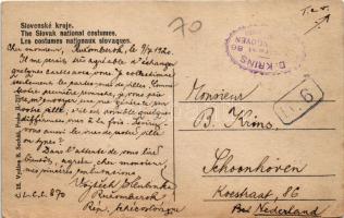 Nagyszalatna, Zvolenská (Velka) Slatina; Husiarka / libapásztor leányok, népviselet / Slovenské kroj...