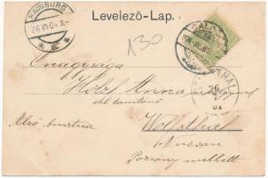 1904 Galgóc, Frasták, Hlohovec; Római katolikus templom, Ferenc rendi kolostor, Vág folyópart / chur...