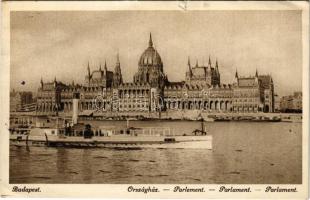 1926 Budapest V. Országház, Parlament, gőzhajó (szakadás / tear)