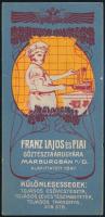 cca 1910 Franz Lajos és fiai marburgi gőztésztaárúgyárának szecessziós számolócédulája