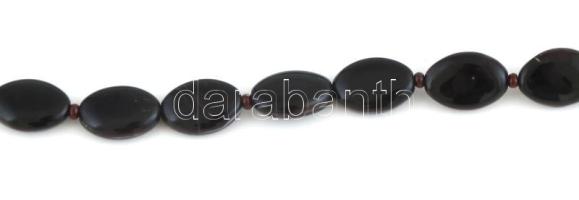 Retró fekete hialitüveg nyaklánc, h: 73 cm