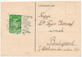 Visegrád, Református templom s: Kiss + "1937 Nemzetközi Vásár Budapest" (vágott / cut)