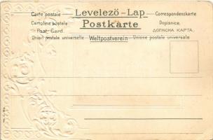 Márkus Emília. Szecessziós dombornyomott / Art Nouveau, embossed, litho (EK)