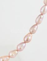 Nagy méretű tenyésztett gyöngy nyaklánc, h: 40 cm