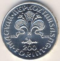 1978. 200Ft Ag "Első magyar aranyforint" T:BU