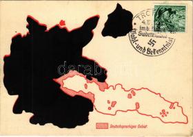 1938 Deutschsprachiges Gebiete. Sudetenland Franzensbad Freikorps / NSDAP German Nazi propaganda + So. Stpl (non PC) (small tear)