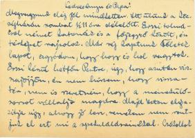 cca 1944 ifj. Czene Béla (1911-1999) festőművész és felesége, Hikádi Erzsébet (1911-2008) autográf l...