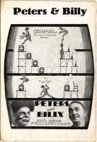 Peters & Billy Seriös Komische Fassspringer. Original Springen au 2 Personen 142 Kilo / Cirkuszi akrobaták, hordóugrás / circus acrobats, barrel jump (vágott / cut)