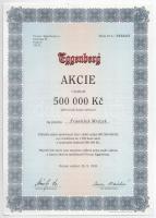 Csehország 1995. Eggenberg sörgyár részvénye 500.000K-ról T:I Czech Republic 1995. Eggenberg brewery share about 500.000 Korun C:UNC
