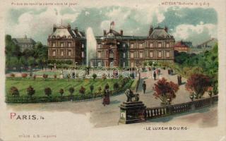 Paris Le Luxembourg hold to light litho
