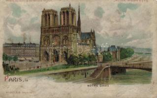 Paris Notre Dame hold to light litho (fl)