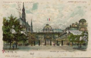 Paris Palais de Justice hold to light litho (fl)