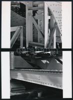 cca 1944 Budapest, a vasúti összekötő hídra telepített légvédelmi üteg, Danassy Károly (1904-1996) b...