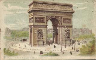 Paris Arc of Triumph hold to light litho