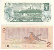 Kanada 1973. 1D + 1986. 2D T:I- Canada 1973. 1 Dollar + 1986. 2 Dollar C:AU