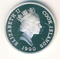 Cook-szigetek 1990. 10$ Ag "Olimpia-futás" T:PP