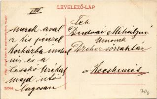 Ungvár, Uzshorod, Uzhorod; Kisung hídErzsébet szálloda. Völgyi József kiadása / river, bridge, hotel...