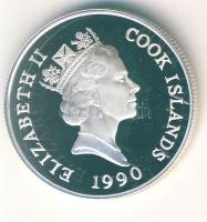 Cook-szigetek 1990. 10$ Ag "Olimpia-futás" T:PP