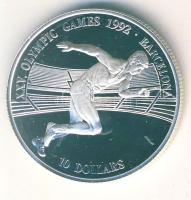 Cook-szigetek 1990. 10$ Ag "Olimpia-futás" T:PP