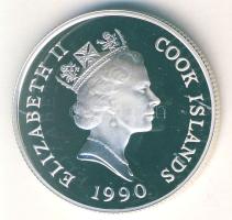 Cook-szigetek 1990. 10$ Ag "Olimpia-futás" T:PP