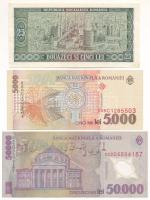 Románia 1966. 25L + 1998. 5000L + 2001. 50.000L T:I--III
Romania 1966. 25 Lei + 1998. 5000 Lei + 20...