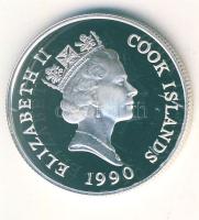 Cook-szigetek 1990. 10$ Ag "Olimpia-futás" T:PP