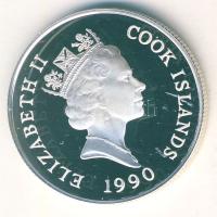 Cook-szigetek 1990. 10$ Ag "Olimpia-futás" T:PP