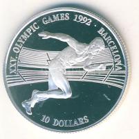 Cook-szigetek 1990. 10$ Ag "Olimpia-futás" T:PP