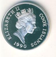 Cook-szigetek 1990. 10$ Ag "Olimpia-futás" T:PP