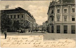 1901 Zagreb, Zágráb, Agram; Marovska ulica / Meierhofgasse / utca / street (EK)