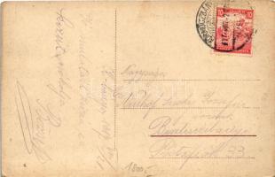 1917 Körmöcbánya, Kremnitz, Kremnica; Fő tér, üzlet / main square, shop (EK)