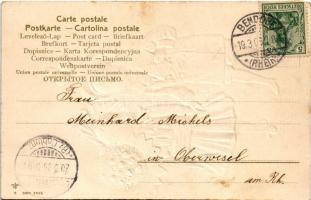 1903 Herzlichen Glückwunsch zum Namenstage! / Name Day greeting art postcard. Emb. litho (EK)