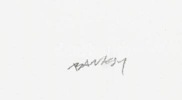 Banksy: Girl with balloon. Ofszet litográfia, papír. Sorszámozott: 16/150, jelzett a nyomaton. Tanús...