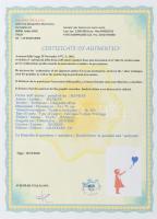 Banksy: Girl with balloon. Ofszet litográfia, papír. Sorszámozott: 16/150, jelzett a nyomaton. Tanús...