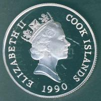 Cook szigetek 1990. 10$ Ag "Veszélyeztetett állatvilág-elefántok" T:PP Csak 25.000db!