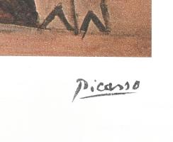 Pablo Picasso (1881-1973): Kompozíció. Ofszet litográfia, papír. Sorszámozott 6/200.Jelzett a nyomat...