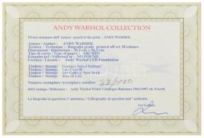 Andy Warhol (1928-1987): Queen Elizabeth II. Ofszet litográfia, papír. Sorszámozott88/100 jelzett a ...