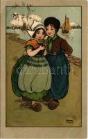 1914 Children art postcard, folklore s: Florence Hardy (EK)