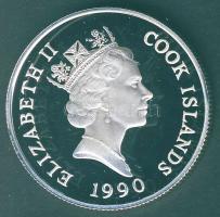Cook szigetek 1990. 10$ Ag "Veszélyeztetett állatvilág-elefántok" T:PP Csak 25.000db!