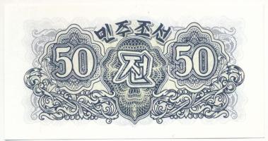 Észak-Korea 1947. 50ch vízjel nélkül, modern reprint T:I- North Korea 1947. 50 Chon without watermar...