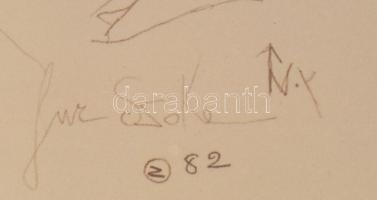 cca 1980-1990 Bruno Bruni poszter női akt ábrázolással, ofszet, papír, jelzett a poszteren, üvegezet...