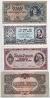 1941-1946. 20P-10.000BP (8xklf) T:III,III- közte szép papír