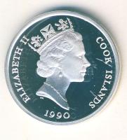 Cook szigetek 1990. 10$ Ag "Veszélyeztetett állatvilág-elefántfej" T:PP Csak 25.000db!